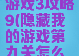 隐藏我的游戏3攻略9(隐藏我的游戏第九关怎么玩)