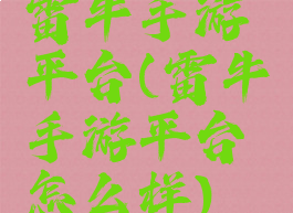 雷牛手游平台(雷牛手游平台怎么样)