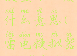 雷电模拟器设置cpu4核什么意思(雷电模拟器cpu使用率100怎么办)