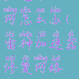 雷神加速器修复网络后连不上网怎么办(雷神加速器修复网络后连不上网怎么办呢)