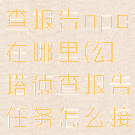 雷戈虫巢侦查报告npc在哪里(幻塔侦查报告任务怎么接)