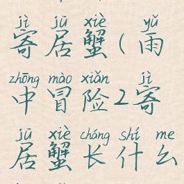 雨中冒险2寄居蟹(雨中冒险2寄居蟹长什么样子)