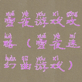 雪夜游戏攻略(雪夜迷幻曲游戏)