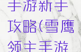雪鹰领主手游新手攻略(雪鹰领主手游新手攻略)
