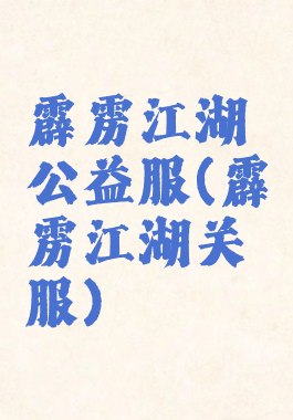 霹雳江湖公益服(霹雳江湖关服)