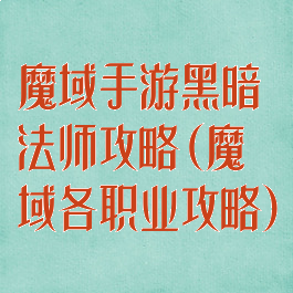 魔域手游黑暗法师攻略(魔域各职业攻略)