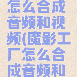 魔影工厂怎么合成音频和视频(魔影工厂怎么合成音频和视频教程)