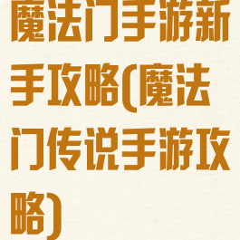 魔法门手游新手攻略(魔法门传说手游攻略)