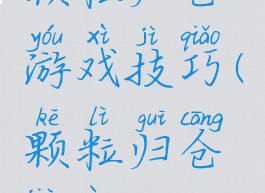 颗粒归仓游戏技巧(颗粒归仓教案)