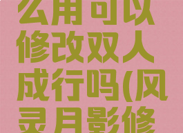 风灵月影修改器怎么用可以修改双人成行吗(风灵月影修改器使用方法)