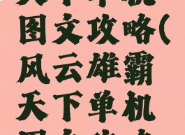 风云雄霸天下单机图文攻略(风云雄霸天下单机图文攻略下载)