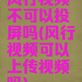 风行视频不可以投屏吗(风行视频可以上传视频吗)