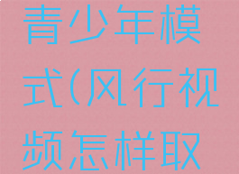 风行视频怎么退出青少年模式(风行视频怎样取消自动续费)