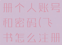 飞书怎么注册个人账号和密码(飞书怎么注册个人版)