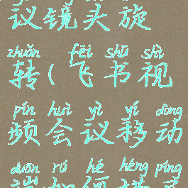 飞书视频会议镜头旋转(飞书视频会议移动端如何横屏)