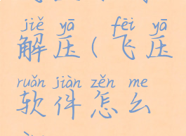 飞压如何解压(飞压软件怎么样)