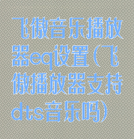 飞傲音乐播放器eq设置(飞傲播放器支持dts音乐吗)