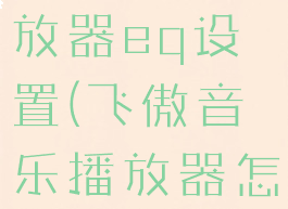 飞傲音乐播放器eq设置(飞傲音乐播放器怎么样)