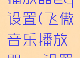 飞傲音乐播放器eq设置(飞傲音乐播放器eq设置在哪里)