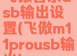 飞傲音乐usb输出设置(飞傲m11prousb输出)