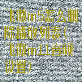飞傲m5怎么删除播放列表(飞傲m11音频设置)