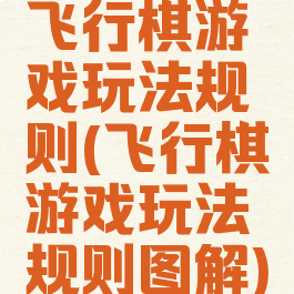 飞行棋游戏玩法规则(飞行棋游戏玩法规则图解)