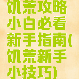 饥荒攻略小白必看新手指南(饥荒新手小技巧)