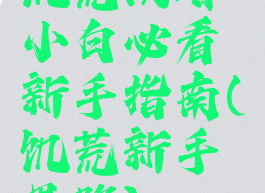 饥荒攻略小白必看新手指南(饥荒新手思路)