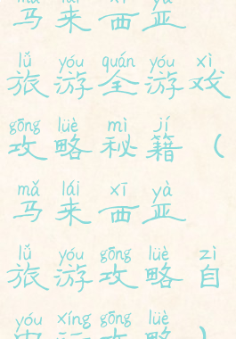 马来西亚旅游全游戏攻略秘籍(马来西亚旅游攻略自由行攻略)