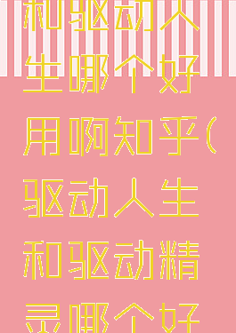 驱动精灵和驱动人生哪个好用啊知乎(驱动人生和驱动精灵哪个好一点)