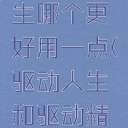 驱动精灵和驱动人生哪个更好用一点(驱动人生和驱动精灵有什么区别)