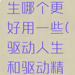 驱动精灵和驱动人生哪个更好用一些(驱动人生和驱动精灵那个好用)