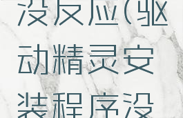 驱动精灵安装程序没反应(驱动精灵安装程序没反应怎么办)