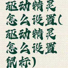 驱动精灵怎么设置(驱动精灵怎么设置鼠标)