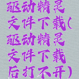 驱动精灵文件下载(驱动精灵文件下载后打不开)