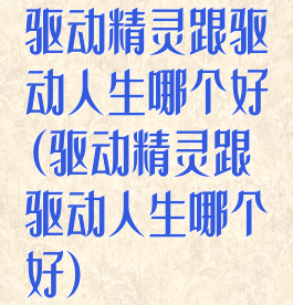 驱动精灵跟驱动人生哪个好(驱动精灵跟驱动人生哪个好)