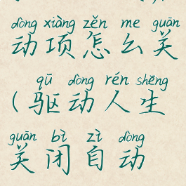 驱动人生启动项怎么关(驱动人生关闭自动更新)