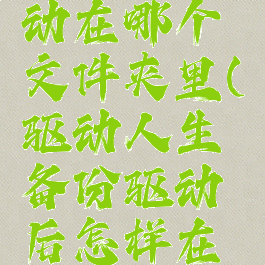 驱动人生备份的驱动在哪个文件夹里(驱动人生备份驱动后怎样在另一台电脑还原)