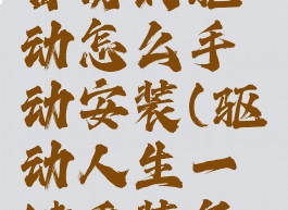 驱动人生备份的驱动怎么手动安装(驱动人生一键重装备份)