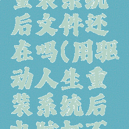 驱动人生重装系统后文件还在吗(用驱动人生重装系统后电脑打不开)