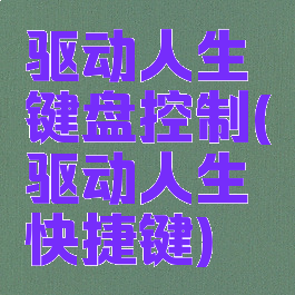 驱动人生键盘控制(驱动人生快捷键)