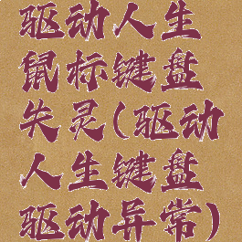 驱动人生鼠标键盘失灵(驱动人生键盘驱动异常)