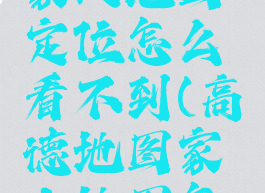 高德地图怎么设置家人地图定位怎么看不到(高德地图家人地图怎么显示卫星地图)