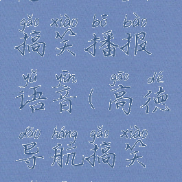 高德导航怎么设置搞笑播报语音(高德导航搞笑语音包大全)