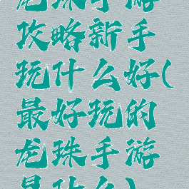 龙珠手游攻略新手玩什么好(最好玩的龙珠手游是什么)