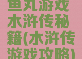 鱼丸游戏水浒传秘籍(水浒传游戏攻略)