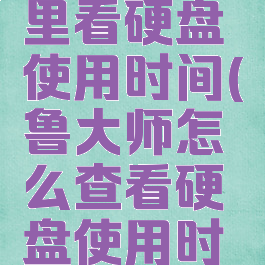 鲁大师哪里看硬盘使用时间(鲁大师怎么查看硬盘使用时间)