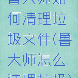 鲁大师如何清理垃圾文件(鲁大师怎么清理垃圾)