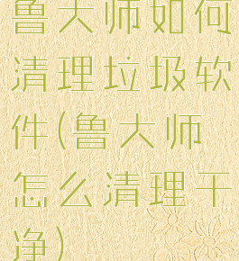 鲁大师如何清理垃圾软件(鲁大师怎么清理干净)