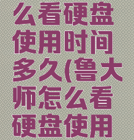 鲁大师怎么看硬盘使用时间多久(鲁大师怎么看硬盘使用多长时间)